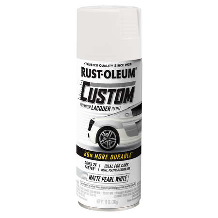 Rust-Oleum Automotive Premium Custom Lacquer Spray Paint, Matte Pearl White, 11 oz. 352721
